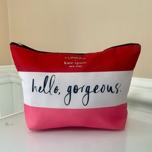 Clinique x Kate Spade -Hello, Gorgeous Cosmetic Bag 9.5 L x 7.5 Lx 5.5 H
